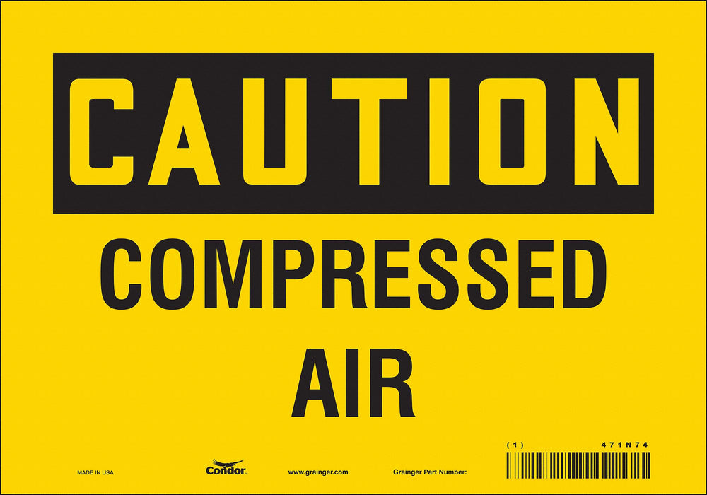 Safety Sign 7 inx10 in Vinyl