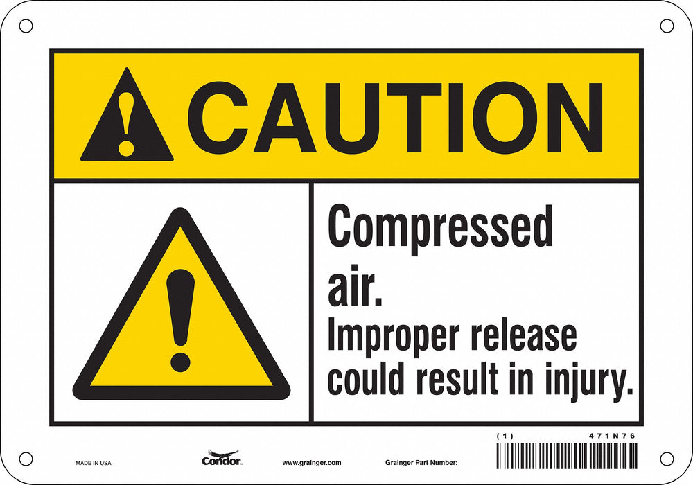 Safety Sign 7 in x 10 in Aluminum