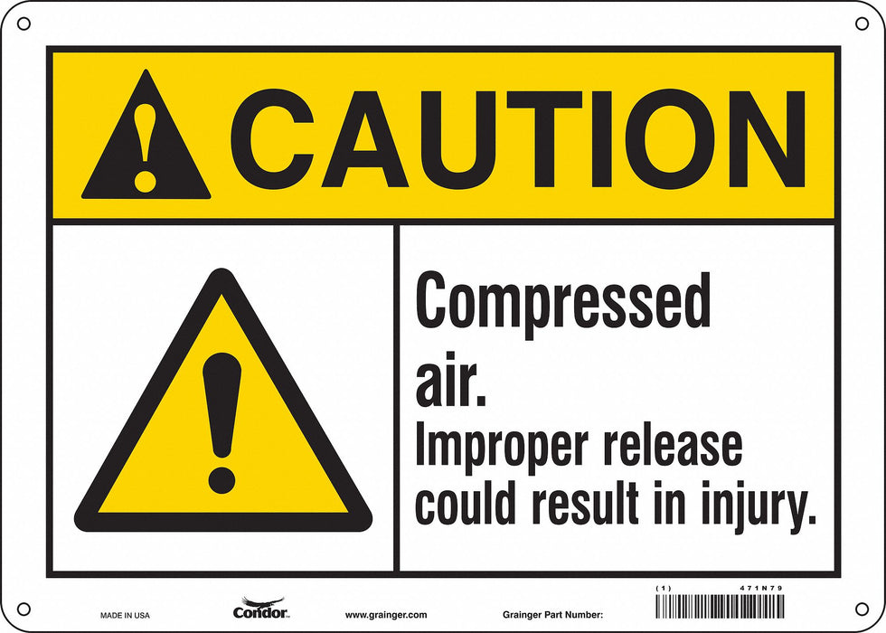 Safety Sign 10 in x 14 in Polyethylene