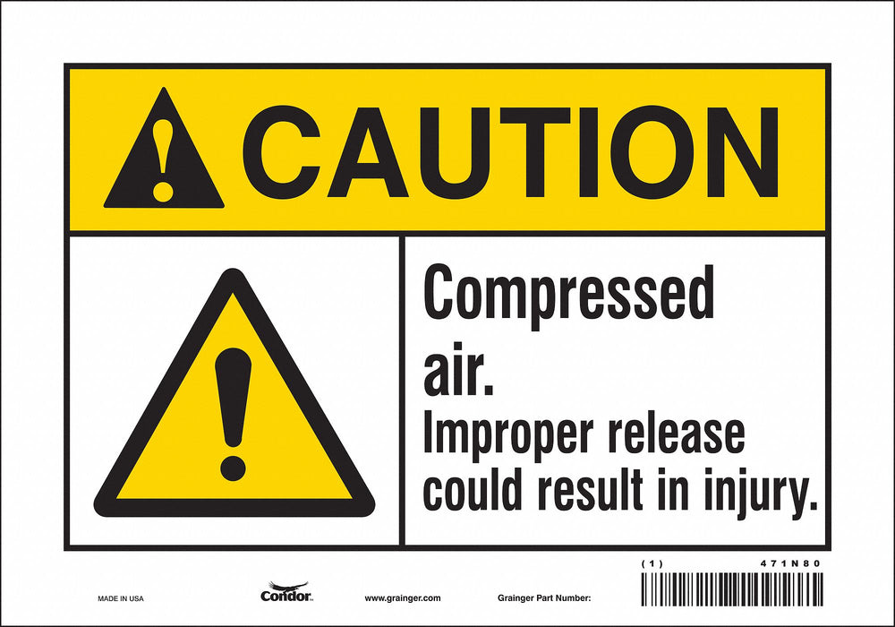 Safety Sign 7 in x 10 in Vinyl