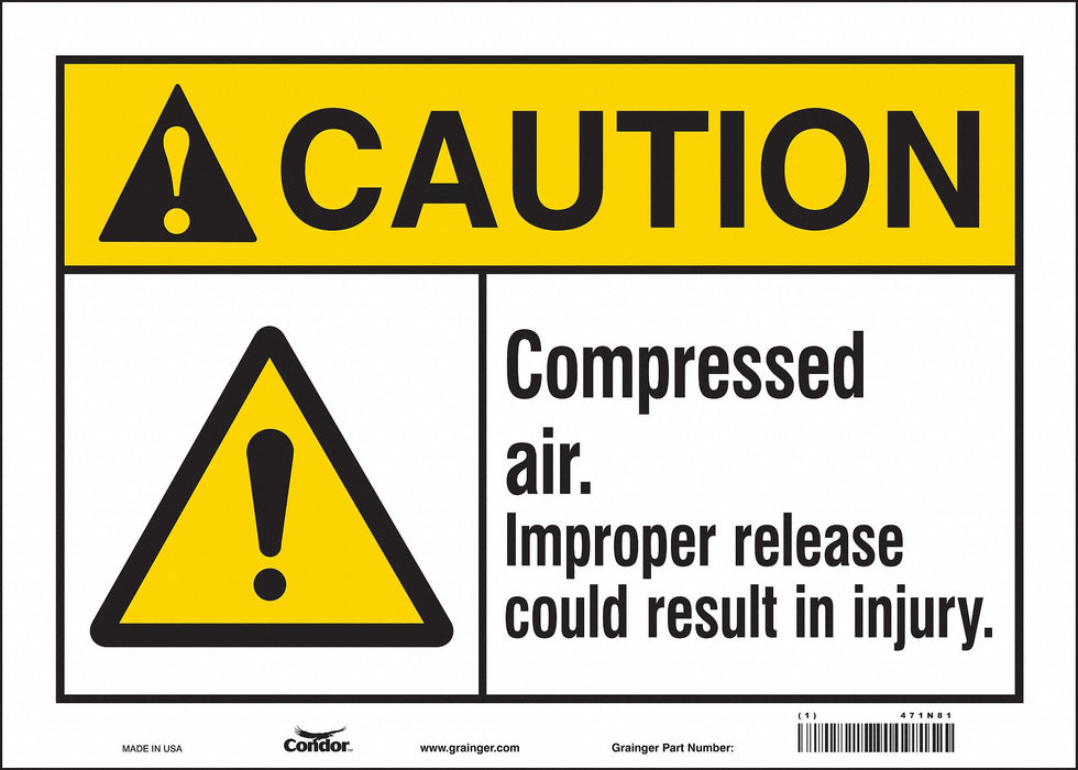 Safety Sign 10 inx14 in Vinyl