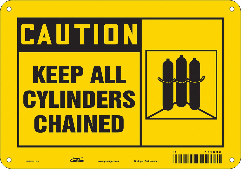 Safety Sign 7 in x 10 in Aluminum