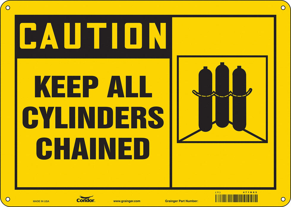 Safety Sign 10 inx14 in Polyethylene