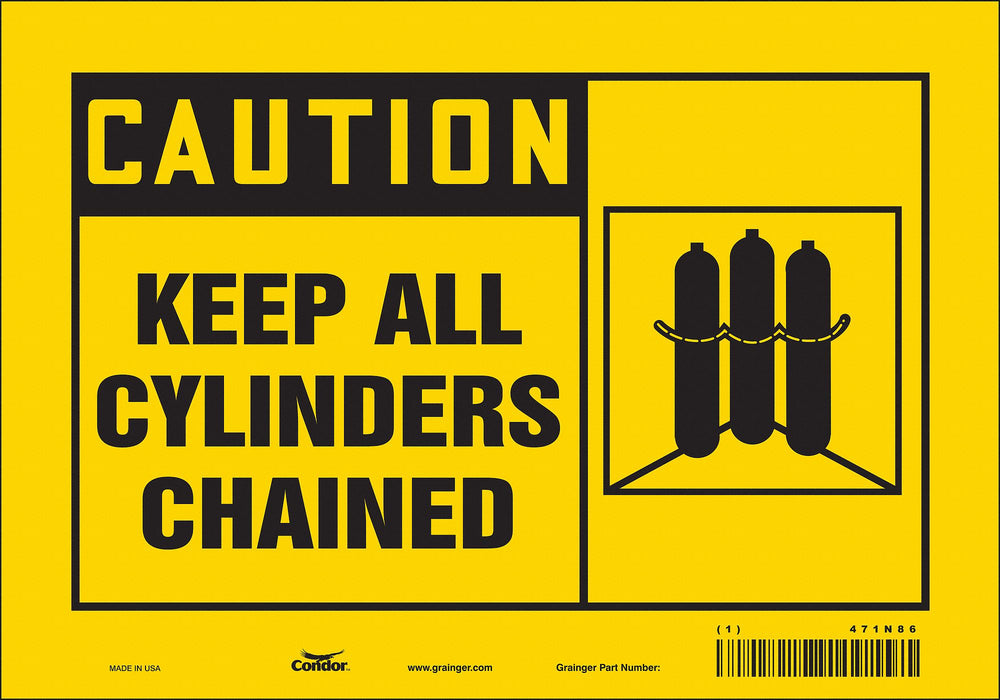 Safety Sign 7 inx10 in Vinyl