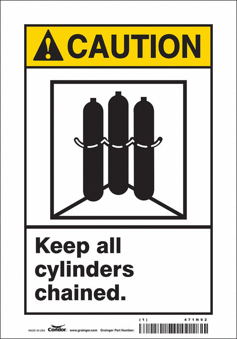 Safety Sign 10 inx7 in Vinyl