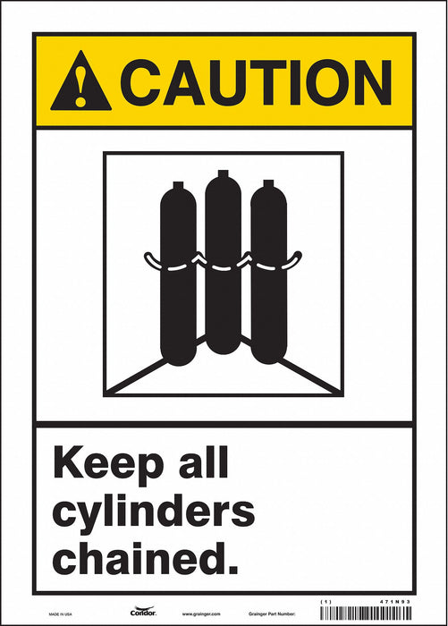 Safety Sign 14 in x 10 in Vinyl