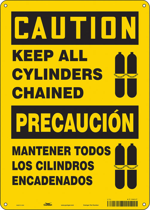Safety Sign 14 in x 10 in Polyethylene