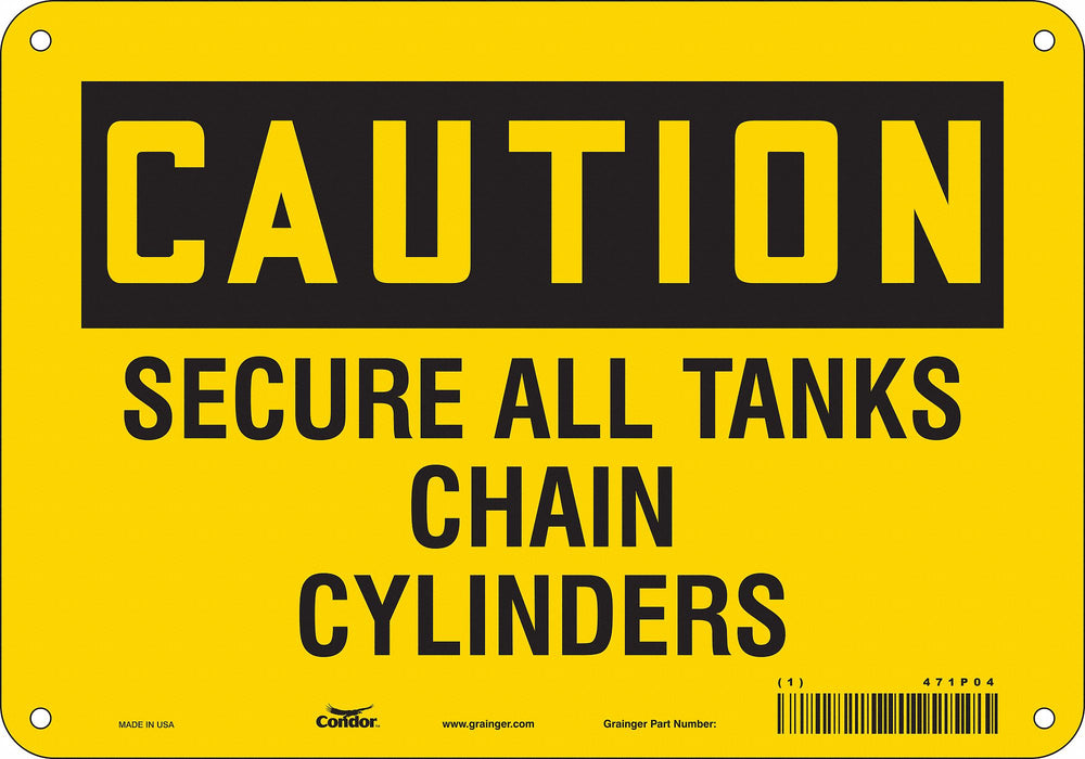 Safety Sign 7 inx10 in Polyethylene