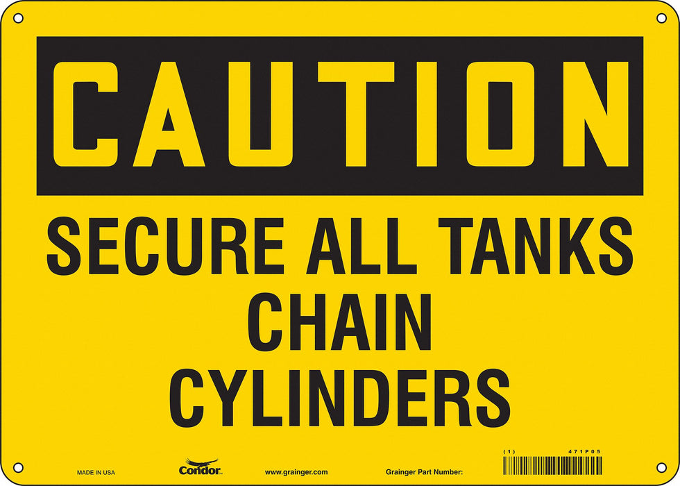 Safety Sign 10 inx14 in Polyethylene