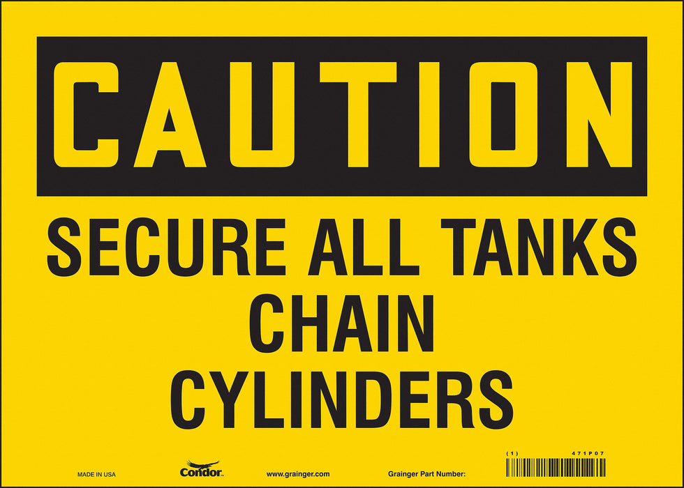 Safety Sign 10 in x 14 in Vinyl