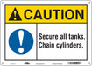 Safety Sign 10 in x 14 in Aluminum