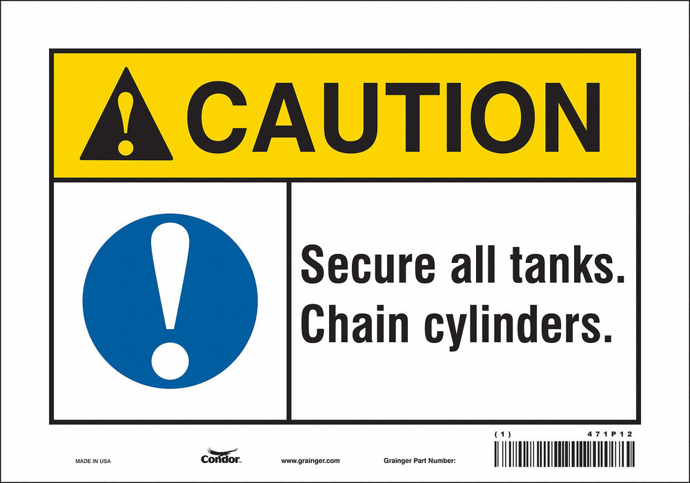 Safety Sign 7 inx10 in Vinyl