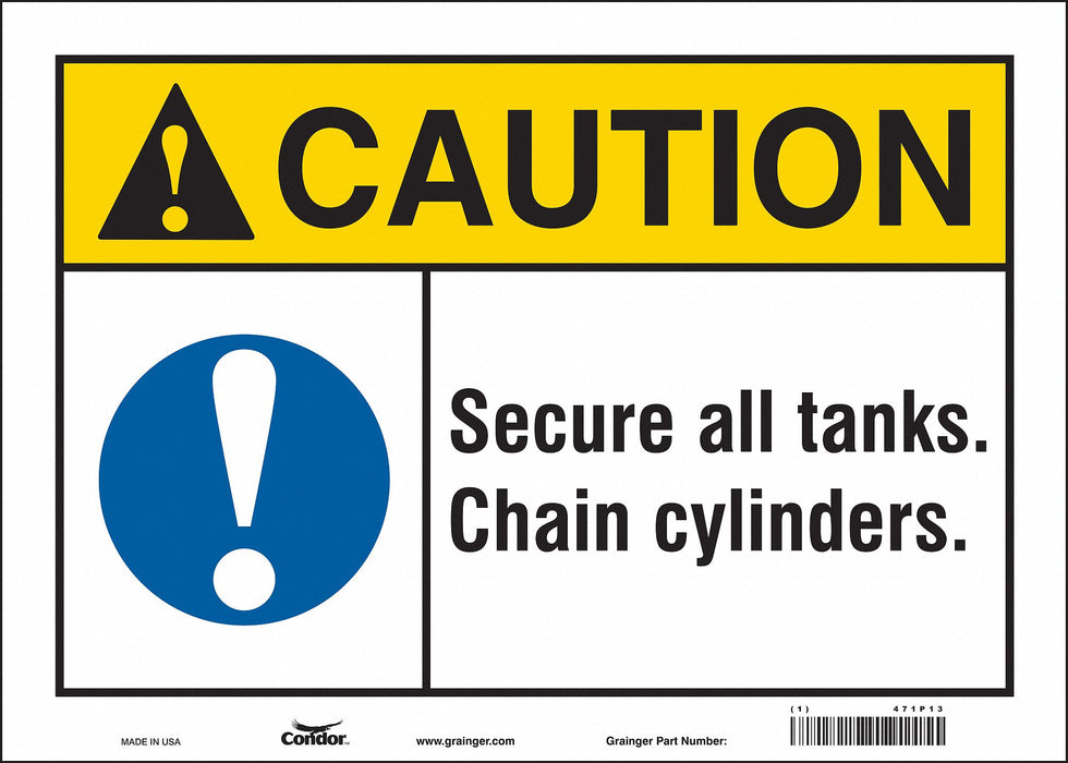Safety Sign 10 in x 14 in Vinyl