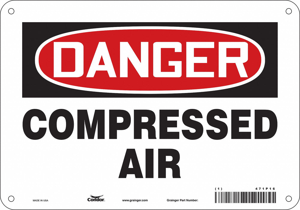 Safety Sign 7 in x 10 in Polyethylene