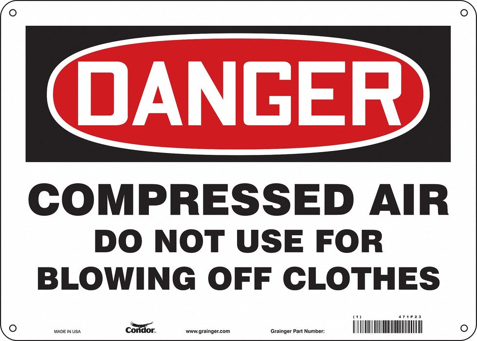 Safety Sign 10 in x 14 in Polyethylene