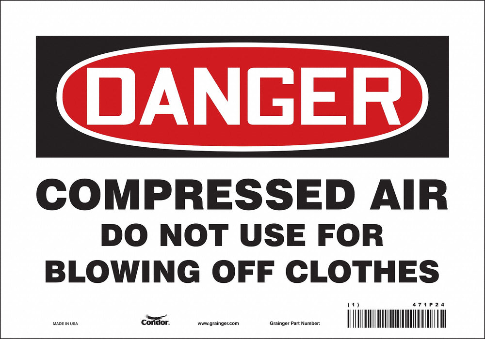 Safety Sign 7 inx10 in Vinyl