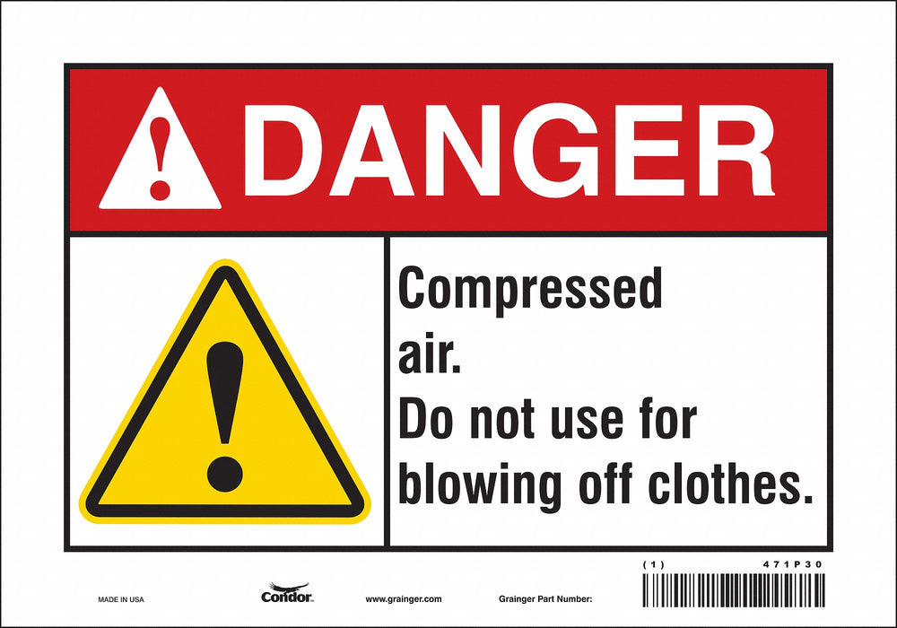 Safety Sign 7 inx10 in Vinyl