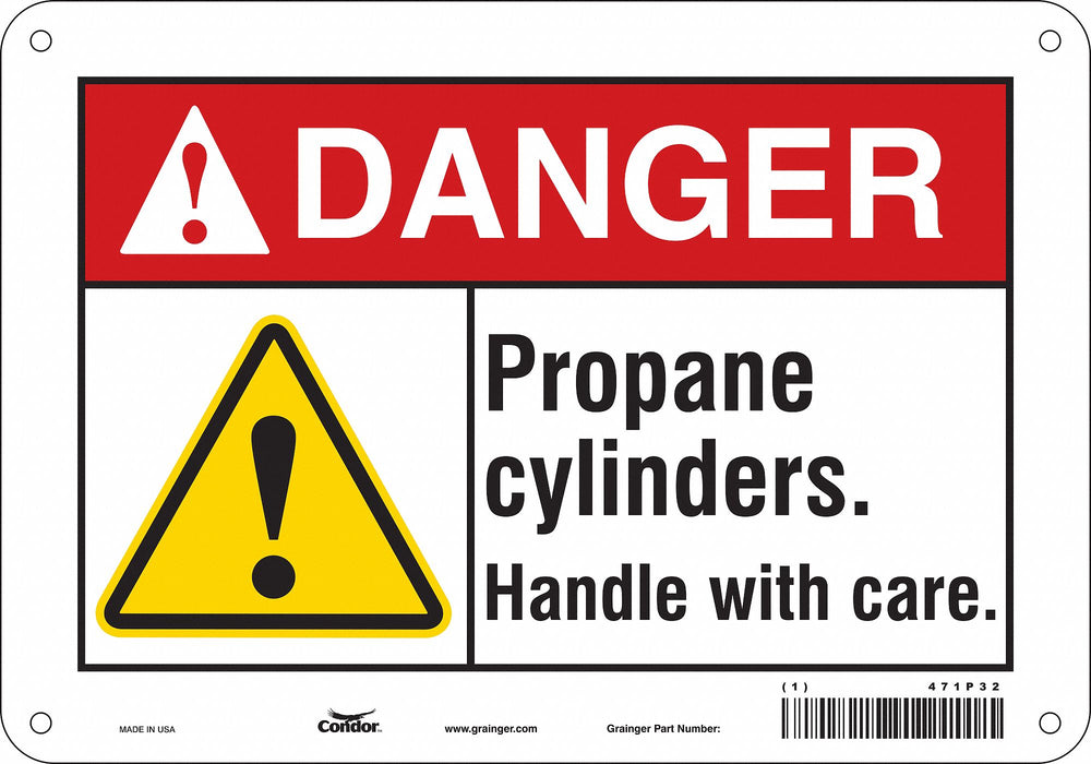 Safety Sign 7 in x 10 in Aluminum