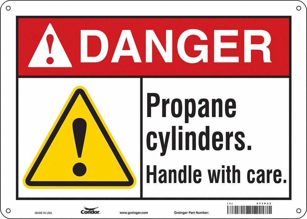 Safety Sign 10 in x 14 in Aluminum