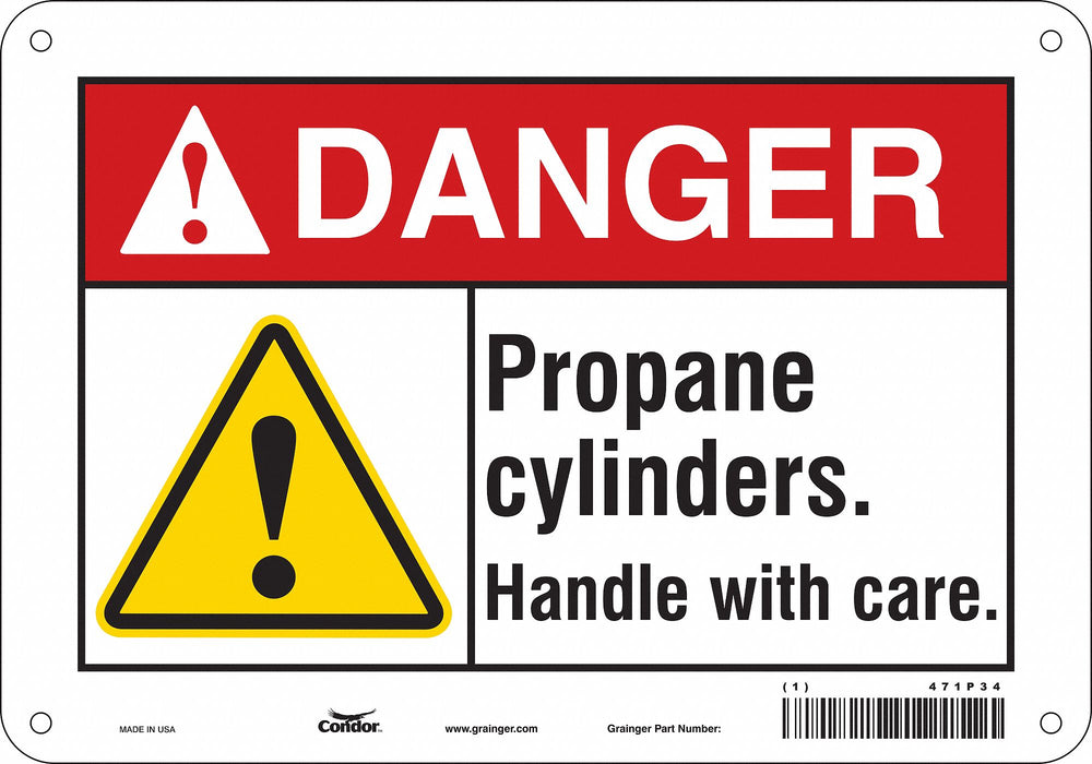 Safety Sign 7 in x 10 in Polyethylene