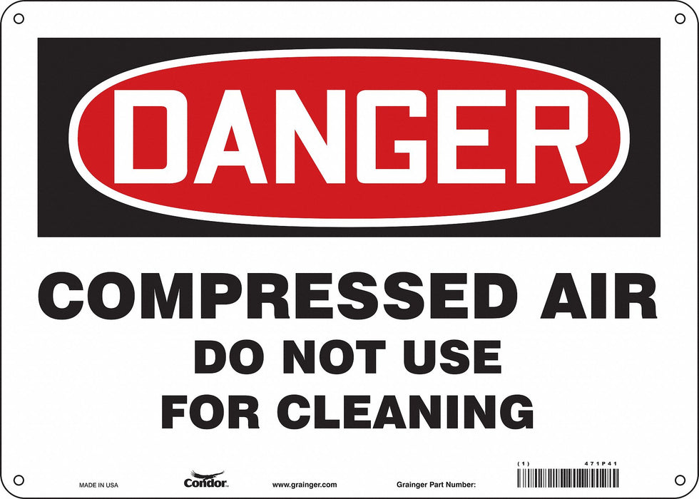 Safety Sign 10 in x 14 in Polyethylene