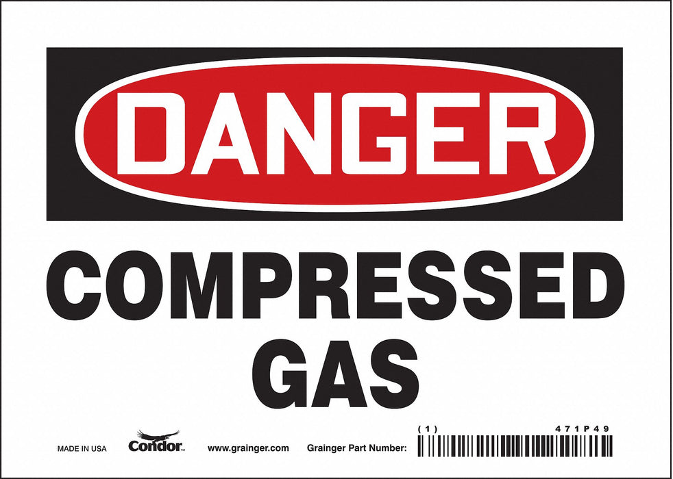 Safety Sign 5 inx7 in Vinyl