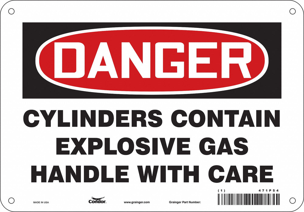 Safety Sign 7 in x 10 in Polyethylene