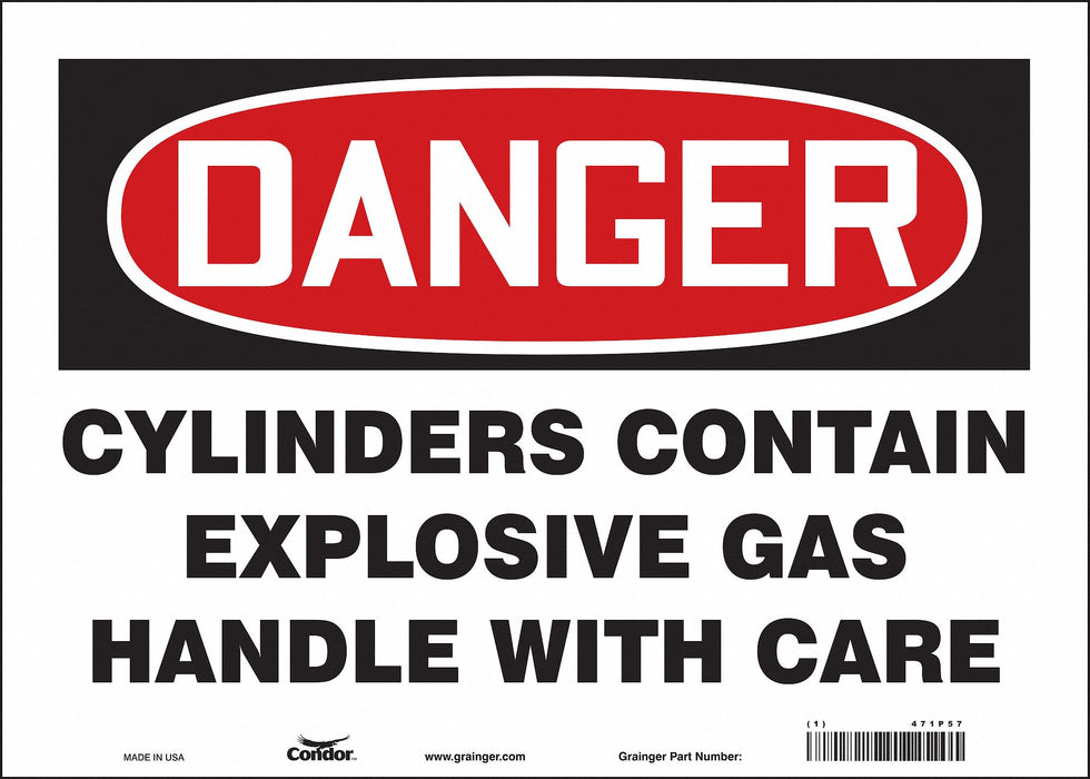 Safety Sign 10 in x 14 in Vinyl