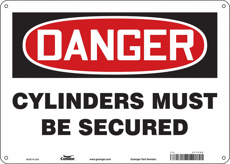 Safety Sign 10 inx14 in Aluminum