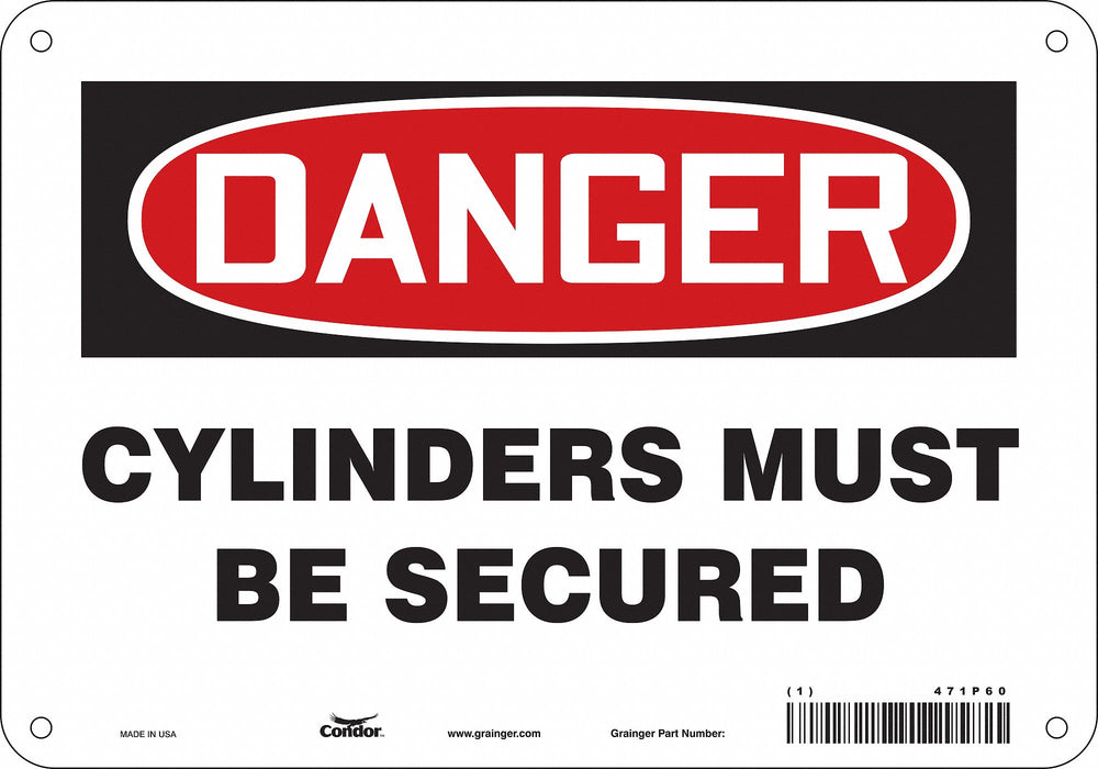 Safety Sign 7 in x 10 in Polyethylene