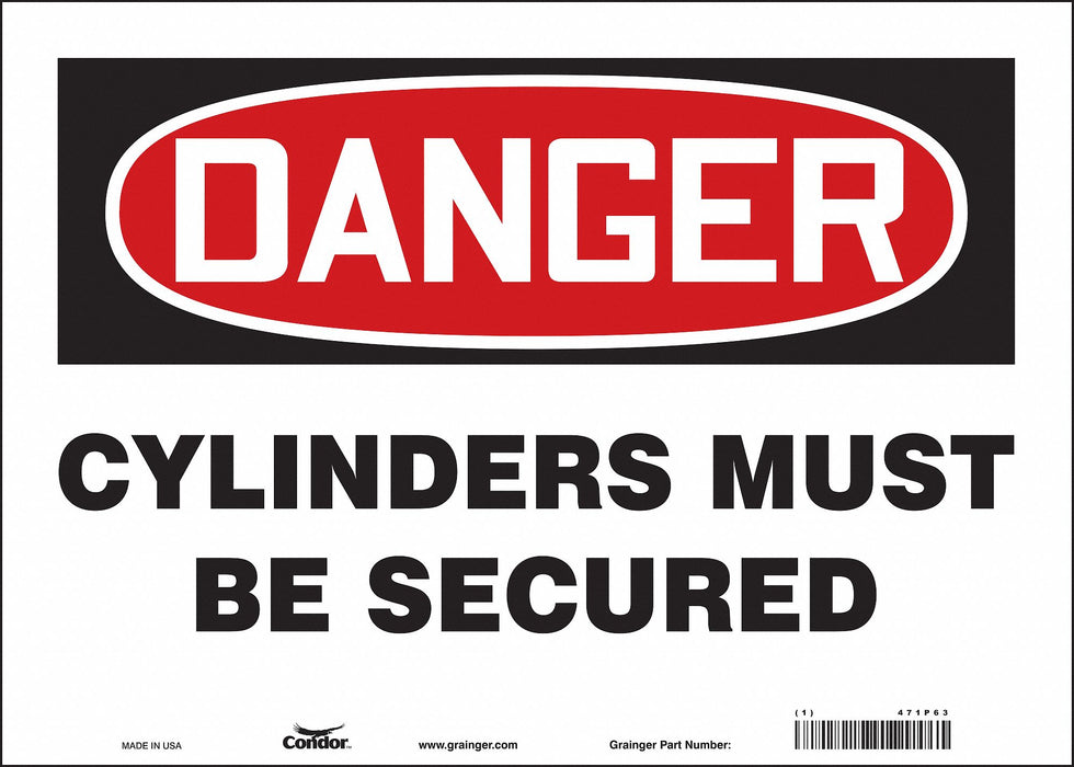 Safety Sign 10 in x 14 in Vinyl
