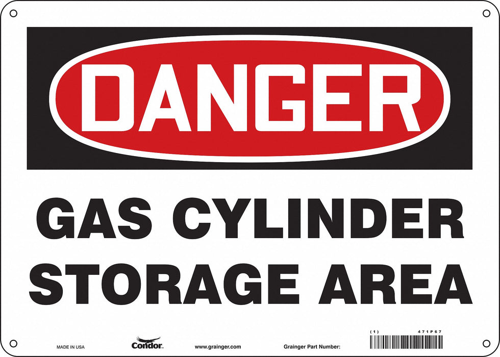Safety Sign 10 inx14 in Polyethylene