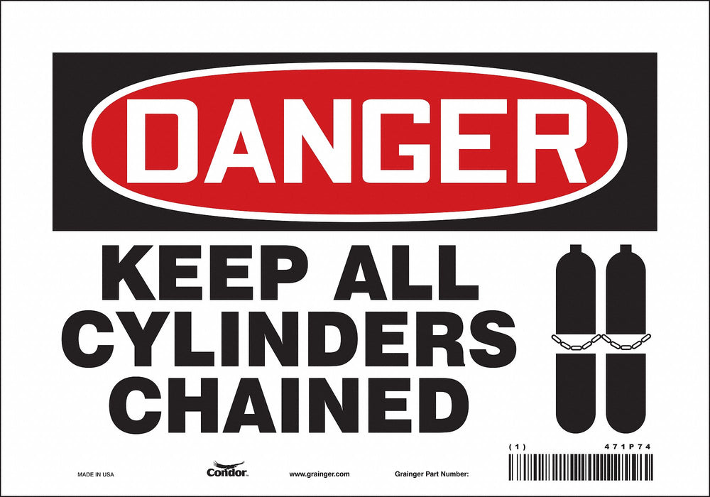 Safety Sign 7 inx10 in Vinyl