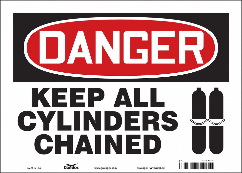 Safety Sign 10 in x 14 in Vinyl