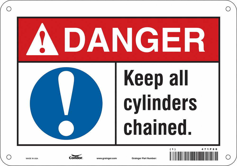 Safety Sign 7 in x 10 in Polyethylene