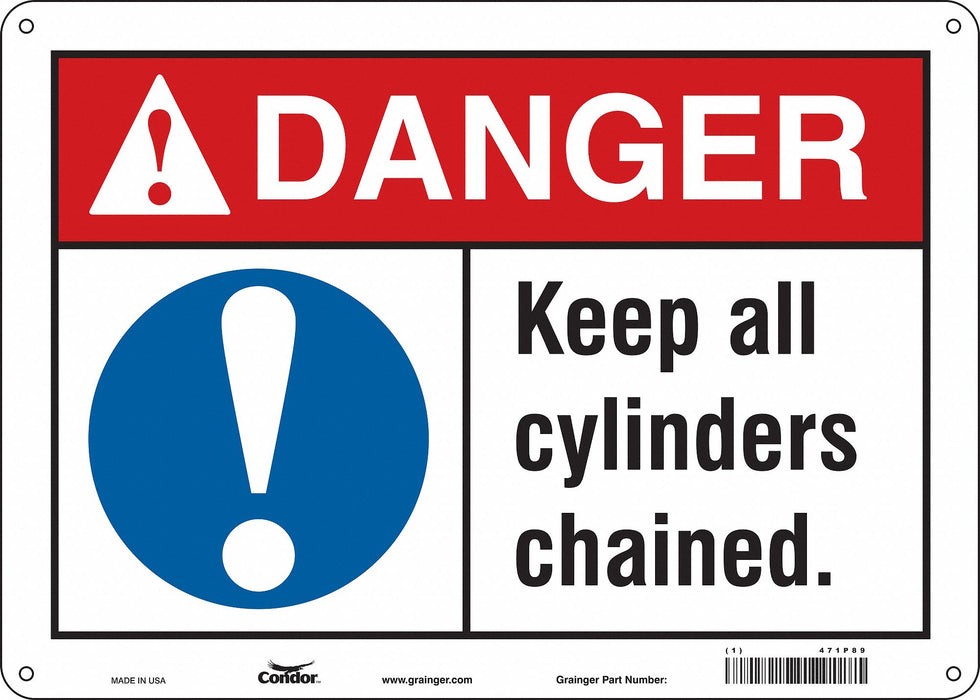 Safety Sign 10 inx14 in Polyethylene