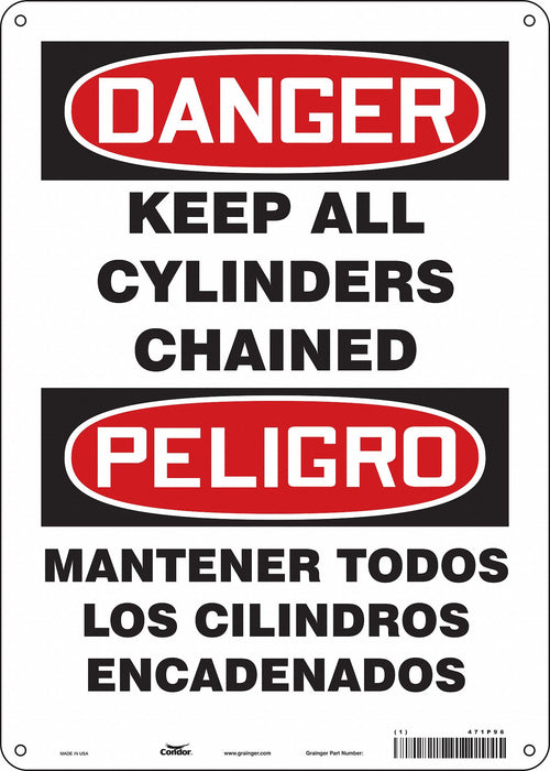 Safety Sign 14 in x 10 in Aluminum