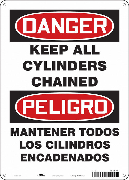 Safety Sign 14 in x 10 in Polyethylene