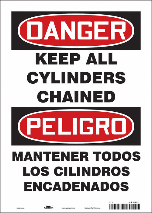 Safety Sign 14 in x 10 in Vinyl