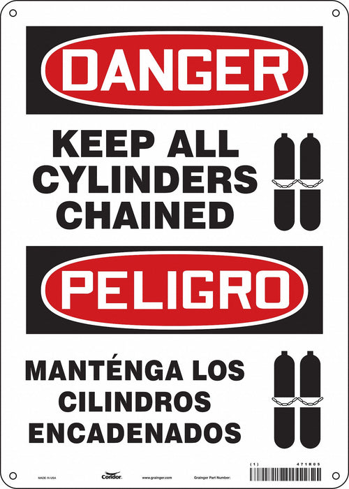 Safety Sign 14 in x 10 in Polyethylene