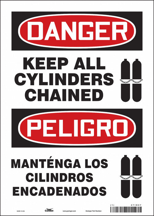 Safety Sign 14 in x 10 in Vinyl