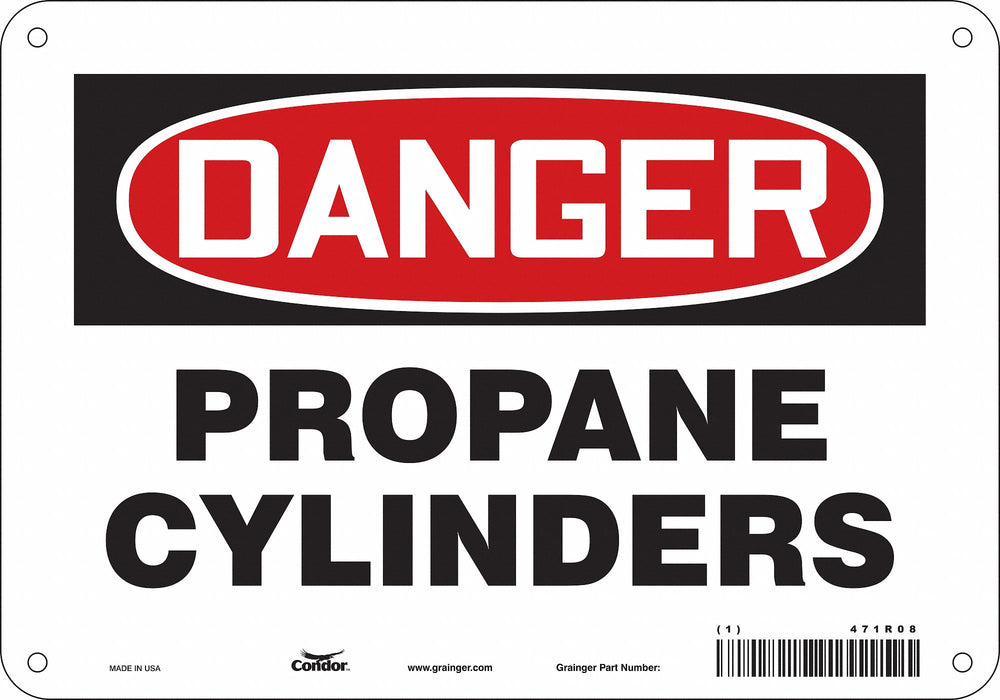 Safety Sign 7 in x 10 in Aluminum