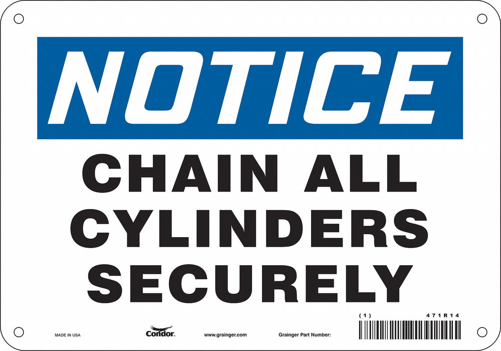 Safety Sign 7 in x 10 in Aluminum