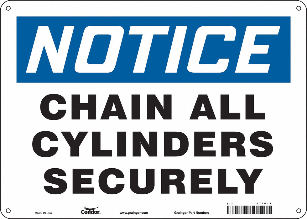 Safety Sign 10 inx14 in Aluminum