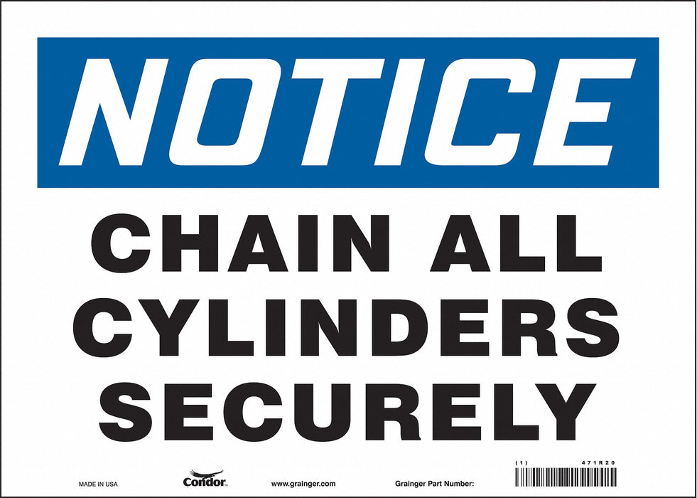 Safety Sign 10 in x 14 in Vinyl