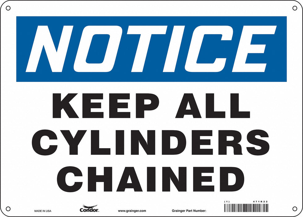 Safety Sign 10 inx14 in Aluminum