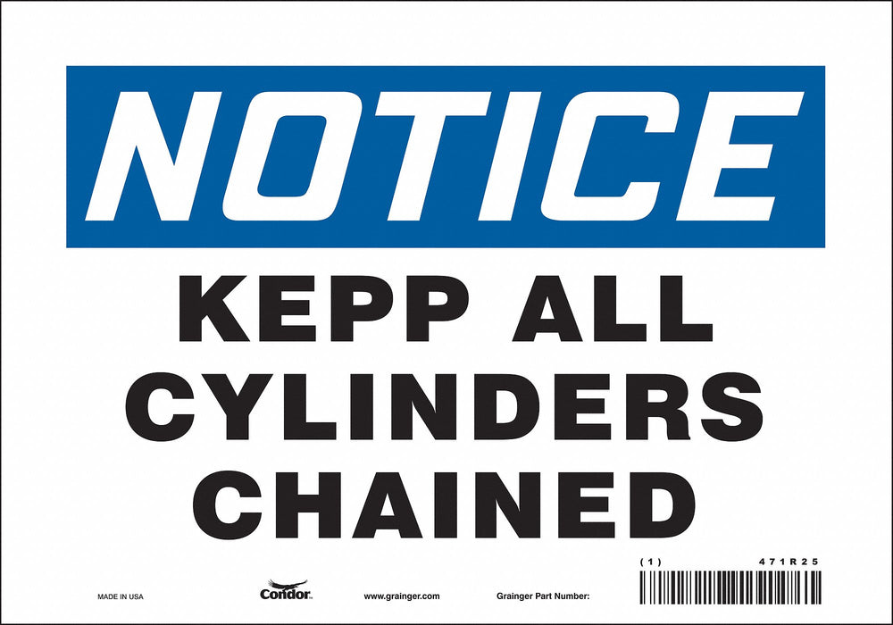 Safety Sign 7 in x 10 in Vinyl