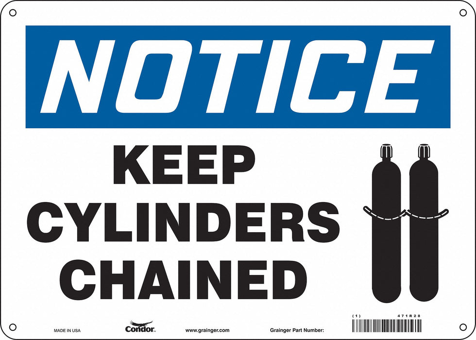 Safety Sign 10 inx14 in Aluminum