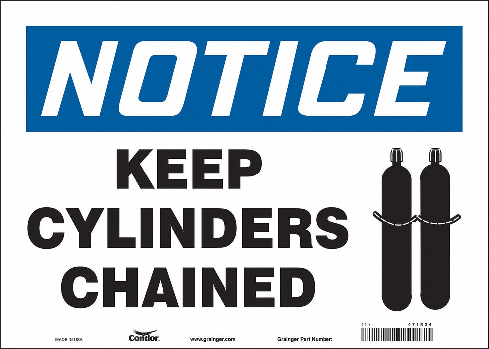 Safety Sign 10 inx14 in Vinyl