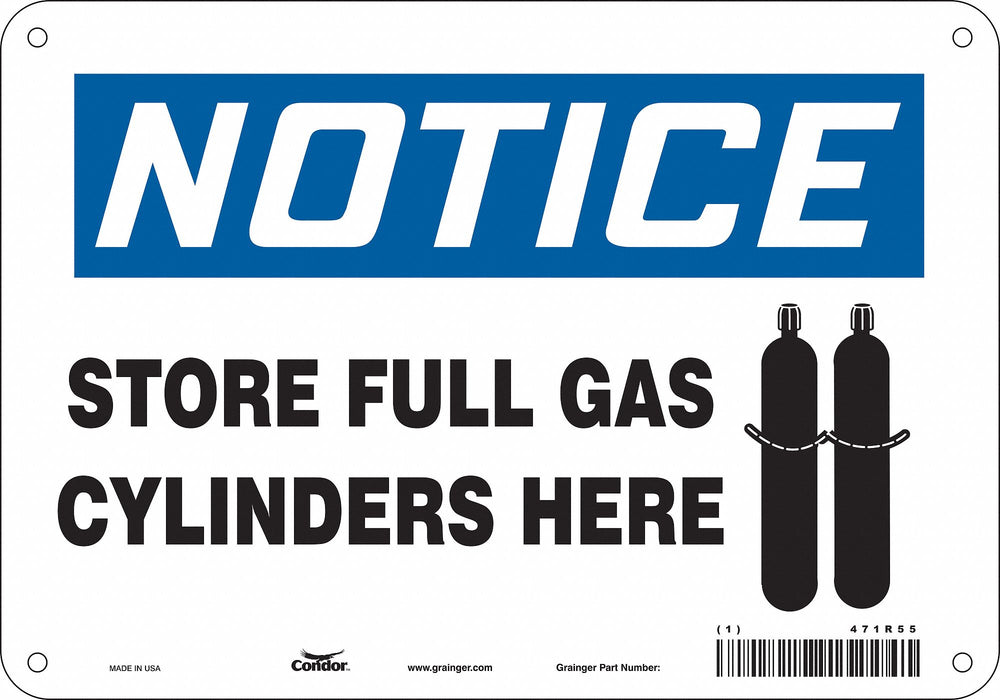 Safety Sign 7 inx10 in Polyethylene
